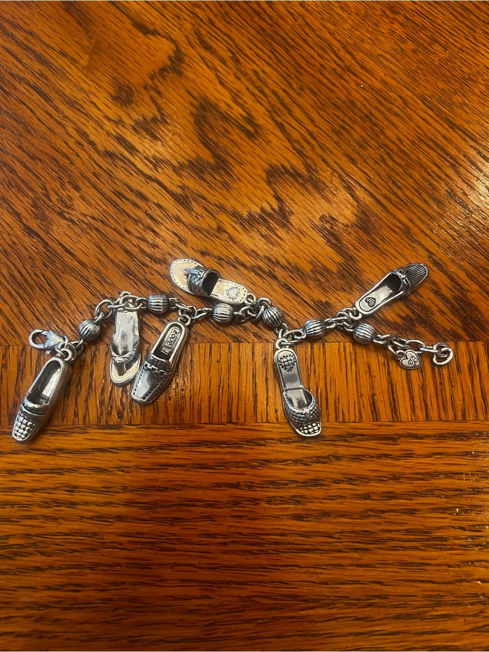Brighton Silver Shoe Charm Bracelet - Silver